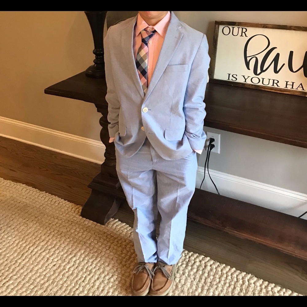 Tommy Hilfiger light blue suit size 12